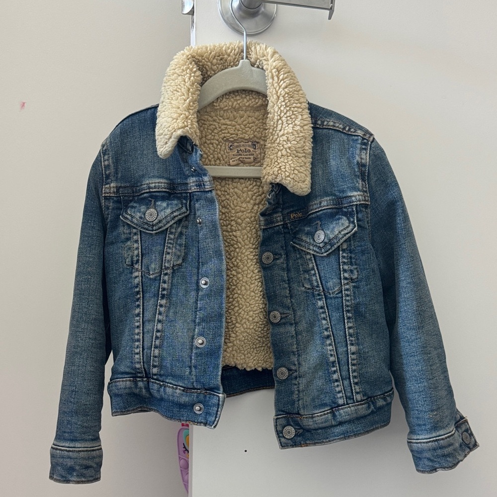 Polo Ralph Lauren Blue Jean Jacket with Cream Lining